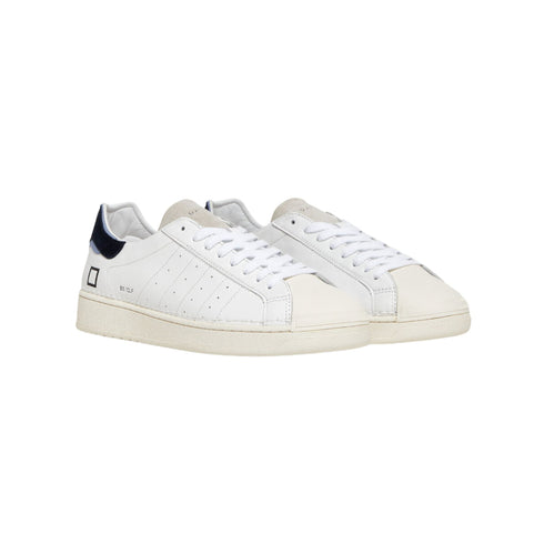 D.A.T.E. Sneakers Sneakers Uomo bassa in pelle Bianco blu - Francavilla Moda